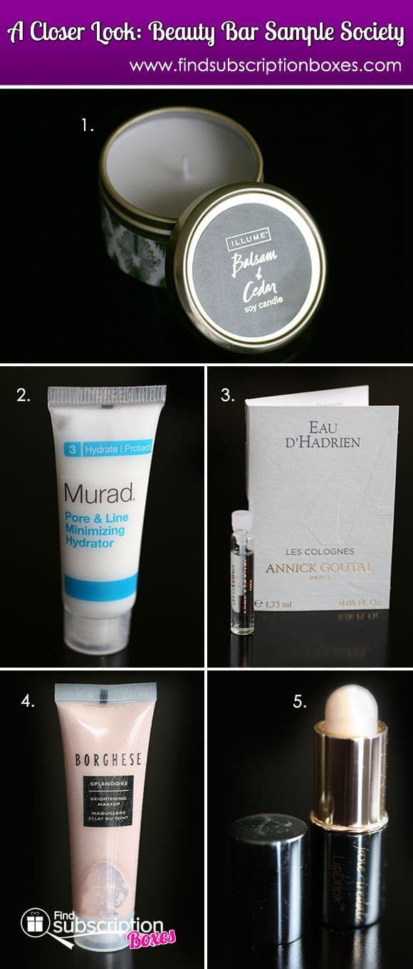 November 2013 Beauty Bar Sample Society Review Beauty Subscription