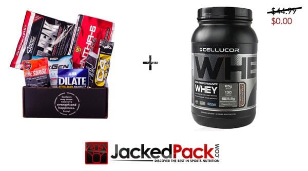 JackedPack FREE 2lb Cellucor Cor-Performance Whey Protein