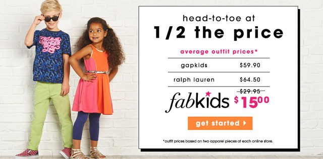 FabKids 50% Off 1st Outfit