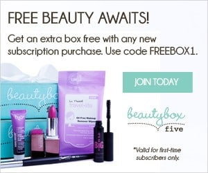 Beauty Box 5 Free Box Coupon