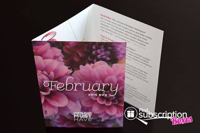 POPSUGAR Must Have February 2015 Box Review - Product Flyer