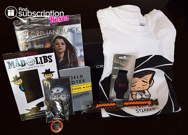 Loot Crate March 2015 Covert Crate Box Review - Box Contents