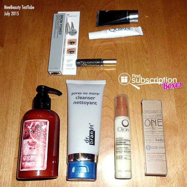 NewBeauty TestTube July 2015 Box Review - Box Contents