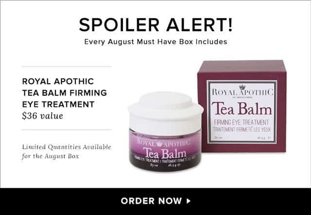 POPSUGAR Must Have August 2015 Box Spoiler - Royal Apothic Tea Balm Firming Eye Treatment