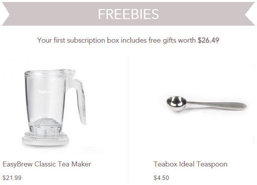 Teabox Free Gifts
