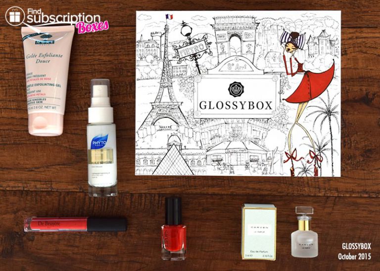 GLOSSYBOX October 2015 Box Review - Box Contents