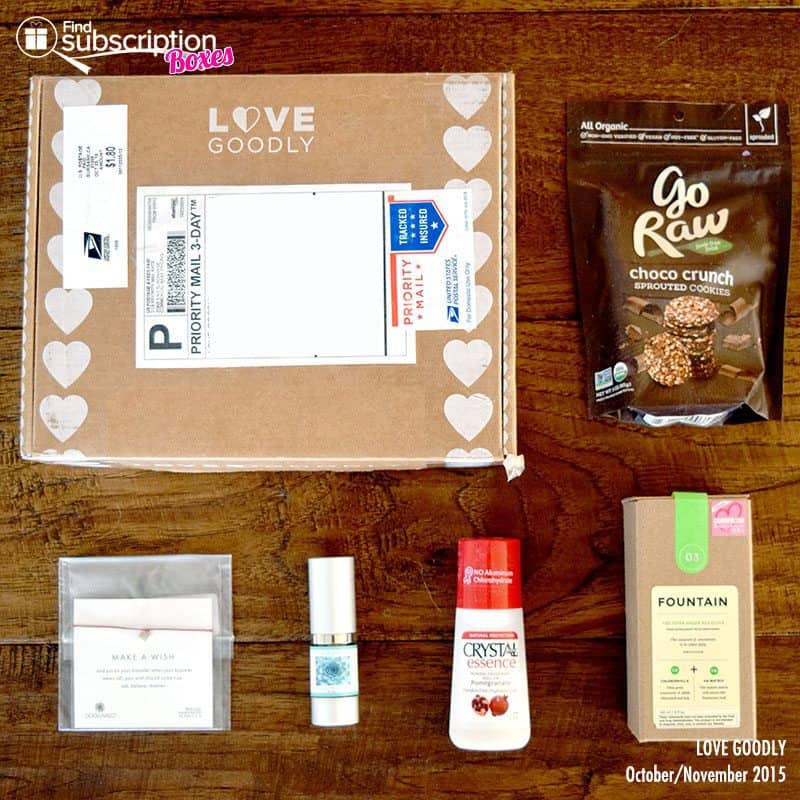 LOVE GOODLY Review - October/November 2015 Box Contents