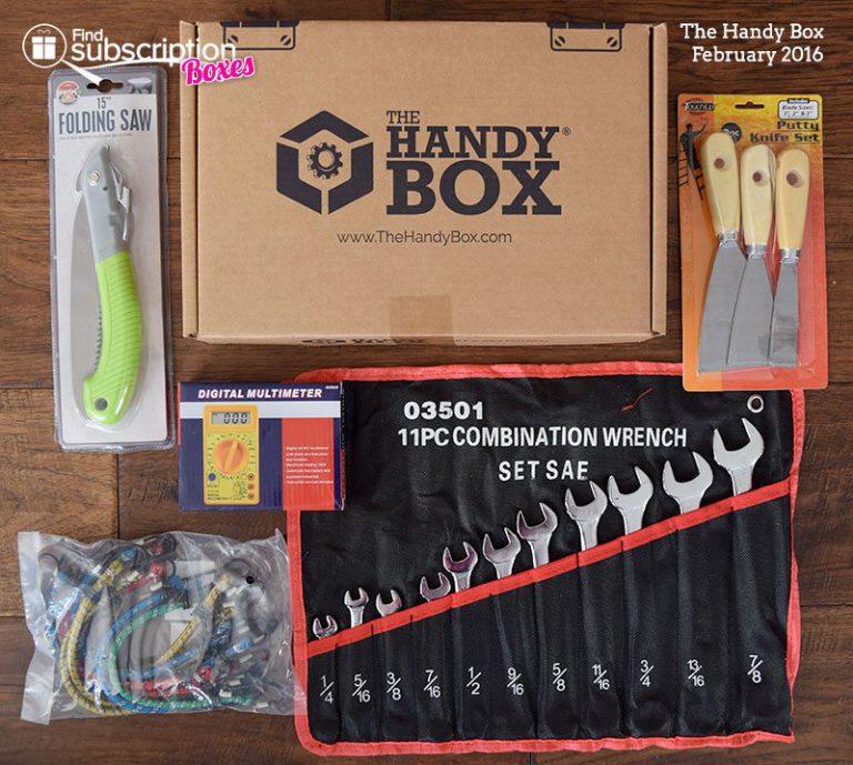 February 2016 The Handy Box Review - Box Contents