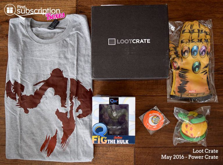May 2016 Loot Crate Review - Power Crate - Box Contents