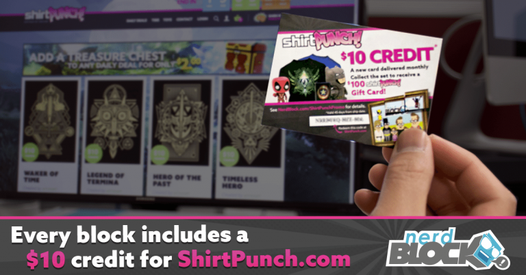 Nerd Block Free $10 ShirtPunch Credit