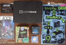 July 2016 Loot Crate Review - Futuristic Crate - Box Contents