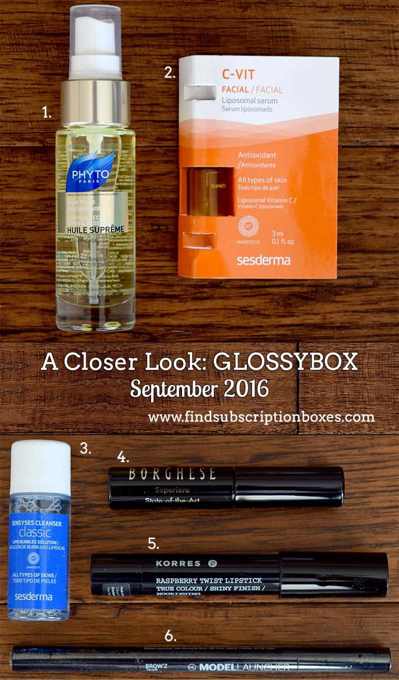 September 2016 GLOSSYBOX Review - Inside the Box