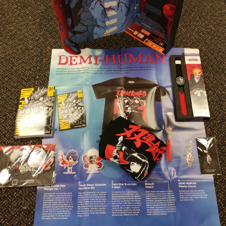 September 2016 Loot Anime Review - Box Contents