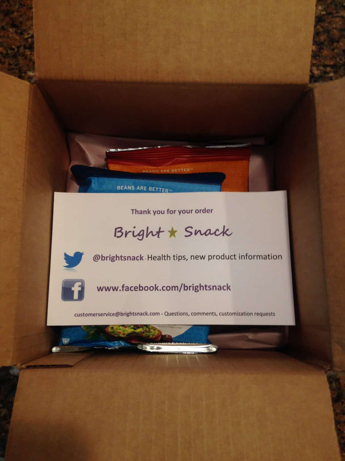 Bright Snack October 2016 Healthy Snack Box Review - Box