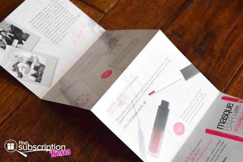 October 2016 GLOSSYBOX Review - Product Card