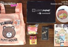 October 2016 Loot Anime Review - Delicious Crate - Box Contents