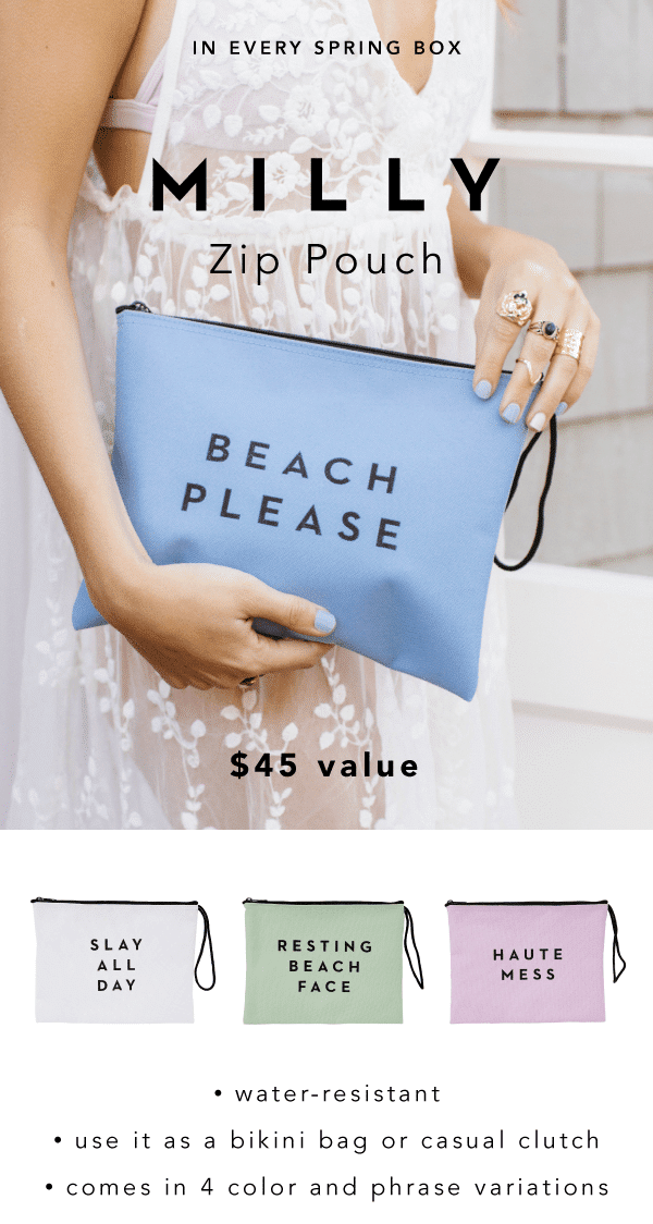 FabFitFun Spring 2017 VIP Box Spoiler - Milly Zip Pouch