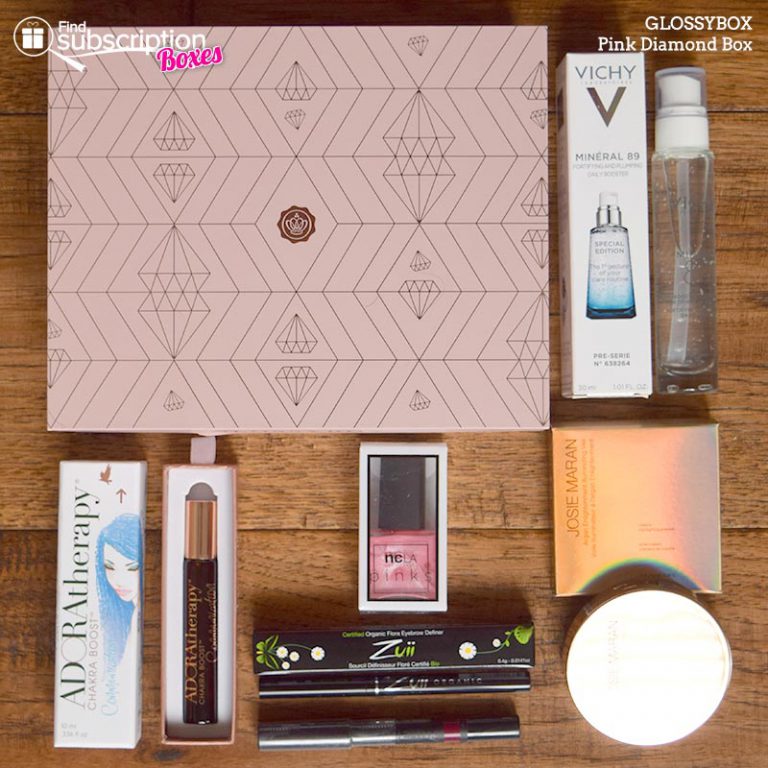 GLOSSYBOX Mother's Day Limited Edition Pink Diamond Box Review - Box Contents