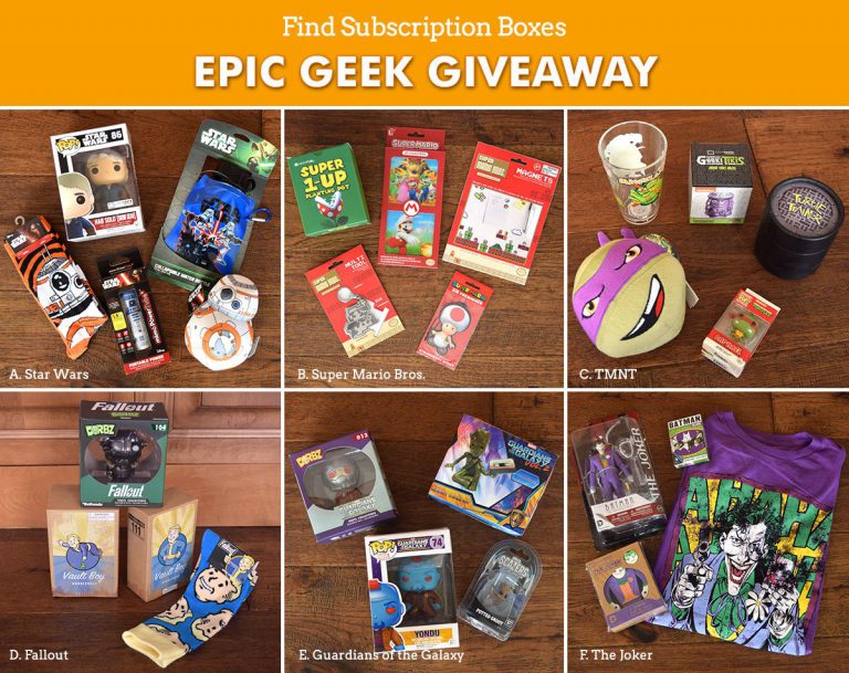 Find Subscription Boxes Epic Geek Giveaway