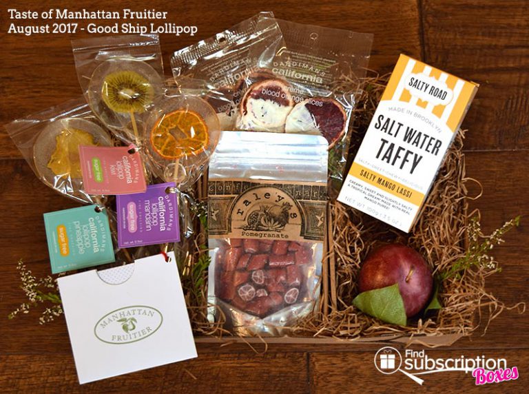 August 2017 Taste of Manhattan Fruitier Review - Good Ship Lollipop - Box Contents