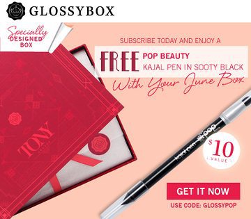 June 2016 GLOSSYBOX Coupon - Free Pop Beauty Kajal Pen