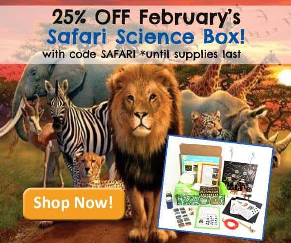 Green Kid Crafts February Safari Science Box 25% Off