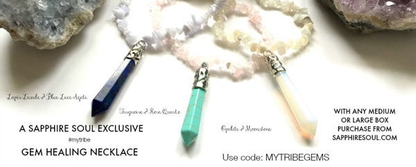 Get a FREE Gem Healing Necklace with New Sapphire Soul Balance Box Subscriptions